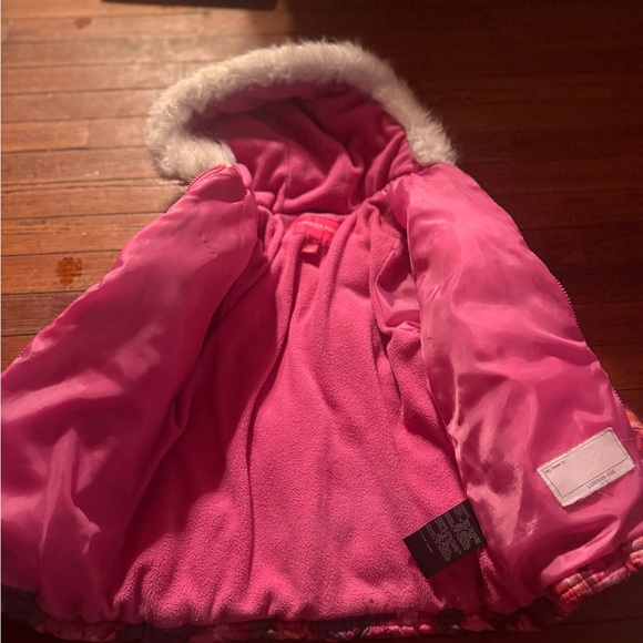 London Fog kids girls snow Winter Jacket fleece lined like new size 6-6X girls - Picture 4 of 7